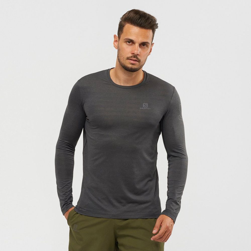 Tops Salomon Hombre Gris - Salomon Argentina XA L/S ,571863-RLX